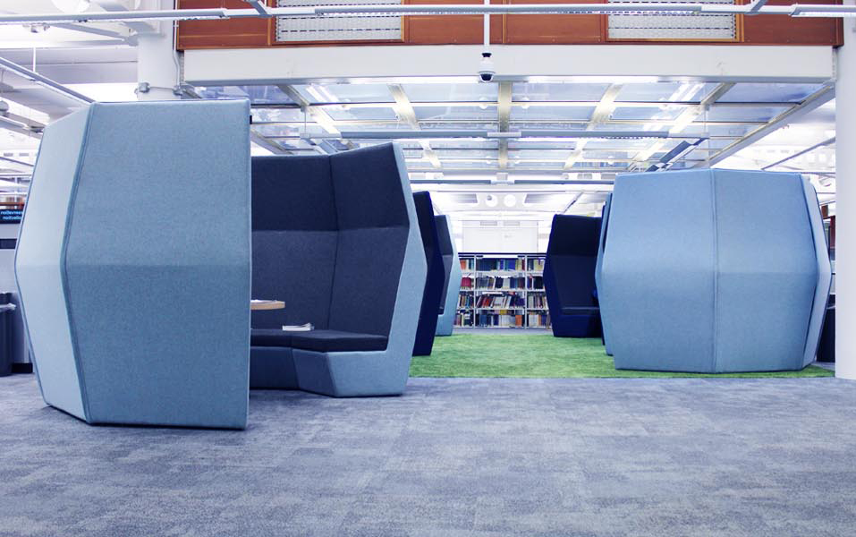 BEN Pod Seating, allowing acoustic privacy for up to 7 Persons, colour options 1 BEN Pod Seating, allowing acoustic privacy for up to 7 Persons, colour options