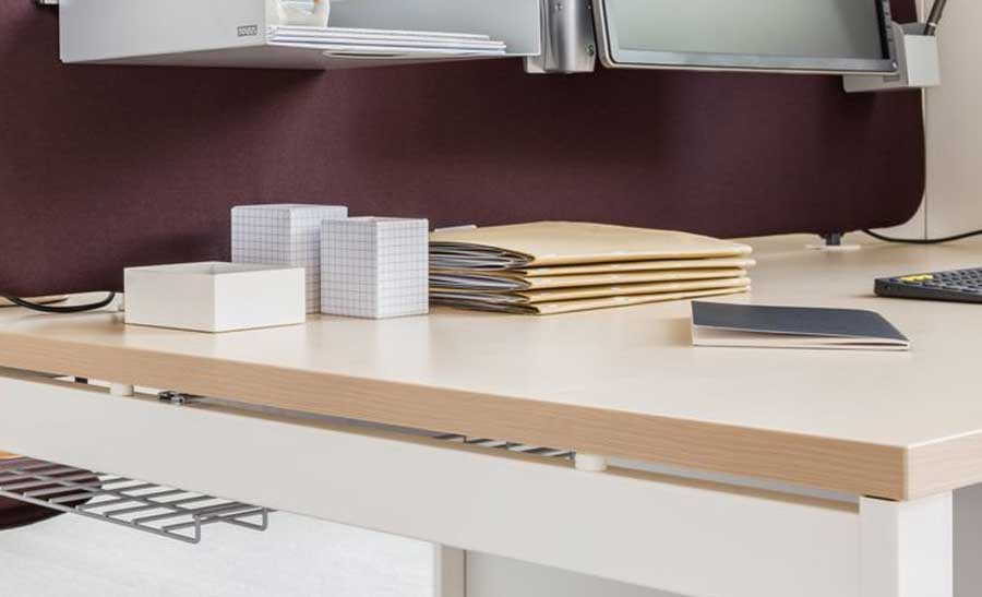 OGI Q Bench Desking - Two workstations with metal closed leg design 4 OGI Q Bench Desking - Two workstations with metal closed leg design - Image 4