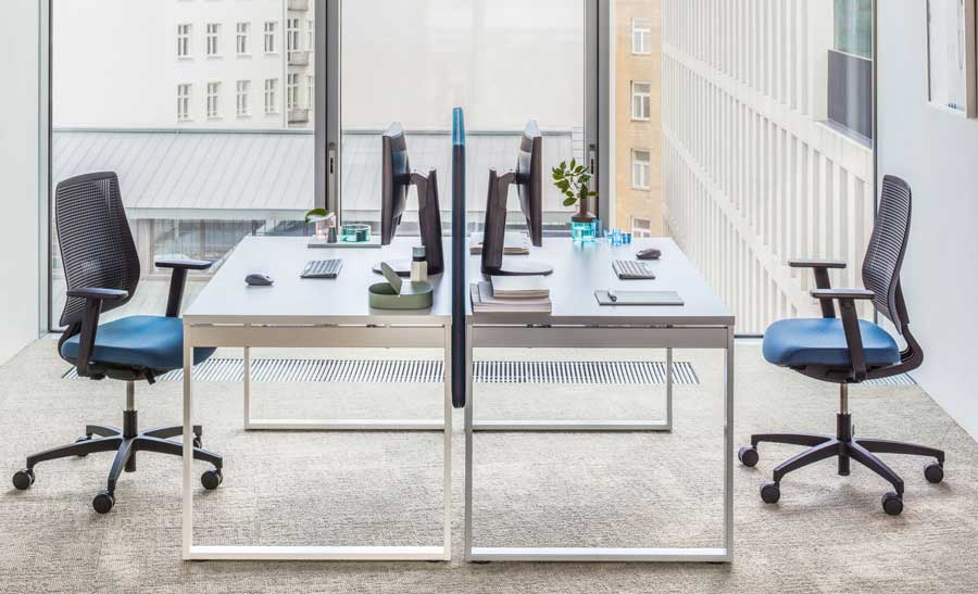 OGI Q Bench Desking - Two workstations with metal closed leg design 5 OGI Q Bench Desking - Two workstations with metal closed leg design - Image 5