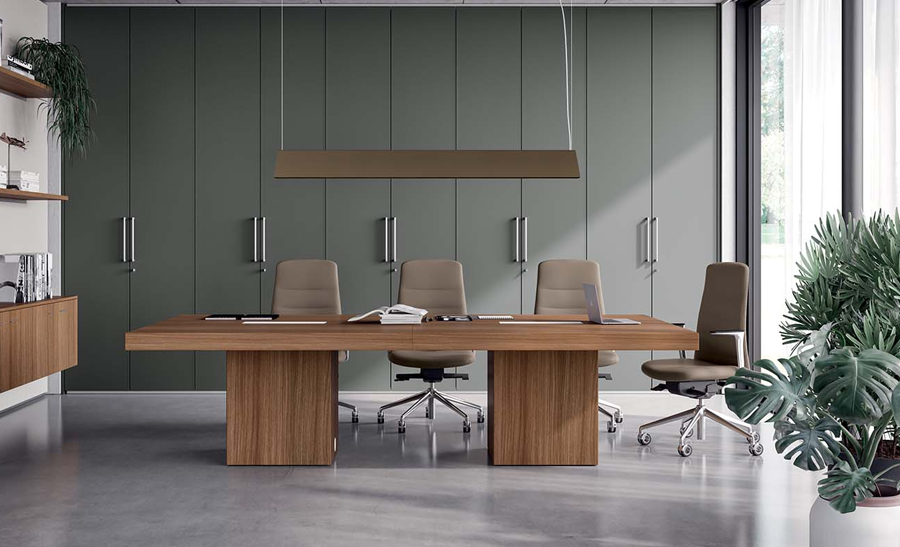 T45 Stylish executive desk system, Italian designed, with built-in modesty panel 2 T45 Stylish executive desk system, Italian designed, with built-in modesty panel - Image 2