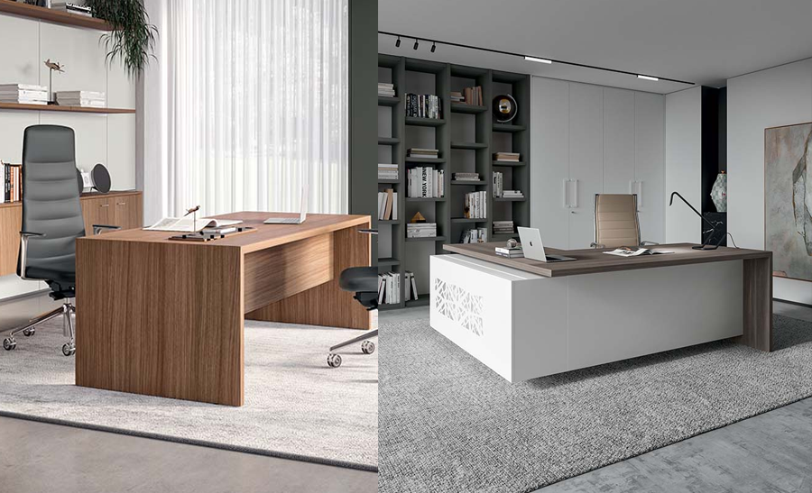 T45 Stylish executive desk system, Italian designed, with built-in modesty panel 3 T45 Stylish executive desk system, Italian designed, with built-in modesty panel - Image 3