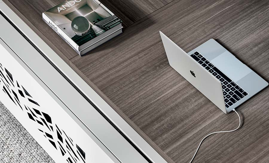 T45 Stylish executive desk system, Italian designed, with built-in modesty panel 6 T45 Stylish executive desk system, Italian designed, with built-in modesty panel - Image 6