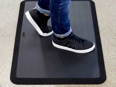 Anti-Fatigue Non Curl Mats 34" x 20", Non-Slip, Easily Cleaned, Colour: Black.
