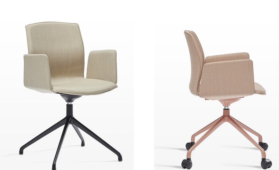 Kabi Armchair Fully Upholstered Meeting/Boardroom Swivel Legged , Metallic Finish 4 Kabi Armchair Fully Upholstered Meeting/Boardroom Swivel Legged , Metallic Finish - Image 4