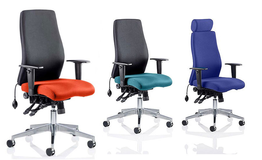Onyx Orthopaedic Chair, Triple Lever, adjustable arms & backrest, Lumbar Support 2 Onyx Orthopaedic Chair, Triple Lever, adjustable arms & backrest, Lumbar Support - Image 2