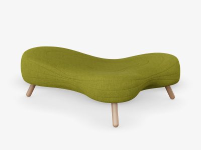Noti Bouli 3 Seater Sofa with Wooden Legs - BO3N