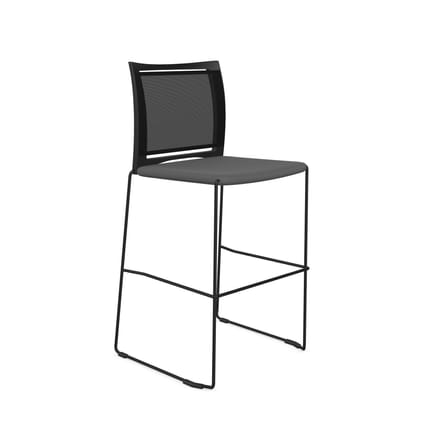 Profim Ariz Upholstered Seat and Mesh Backrest Stool - Model 575CV 1 Profim Ariz Upholstered Seat and Mesh Backrest Stool - Model 575CV