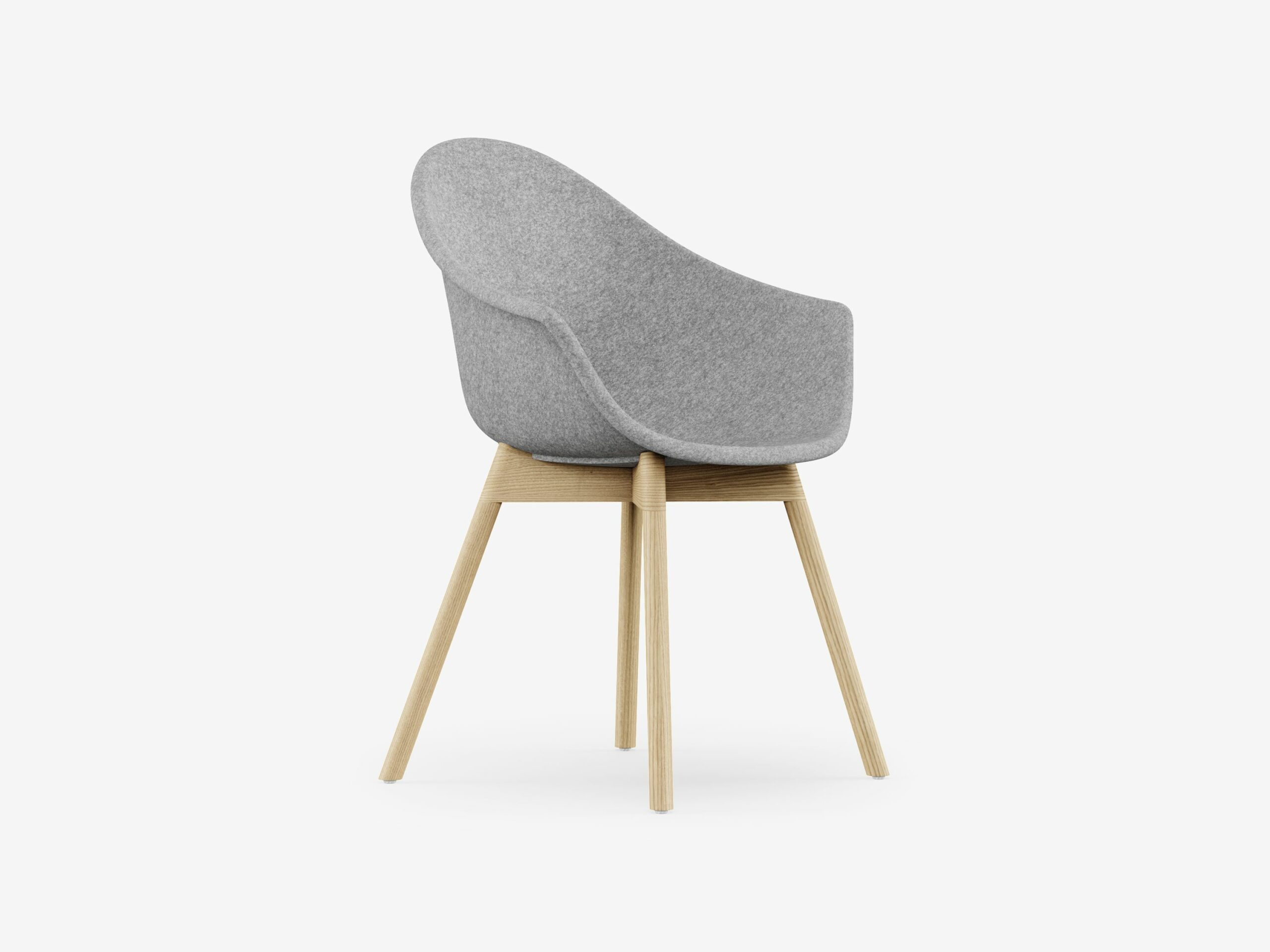Noti Mamu Moulded fleece Chair, Wooden Legs 1 Noti Mamu Moulded fleece Chair, Wooden Legs