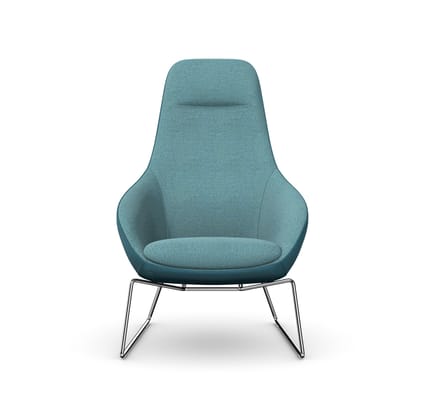 ARIA Lounge Chair with Skid Metal Base 1 ARIA Lounge Chair with Skid Metal Base