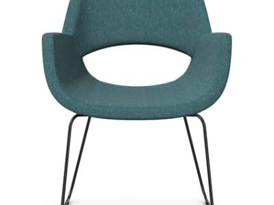 FIELDER Chair with Skid Metal Base