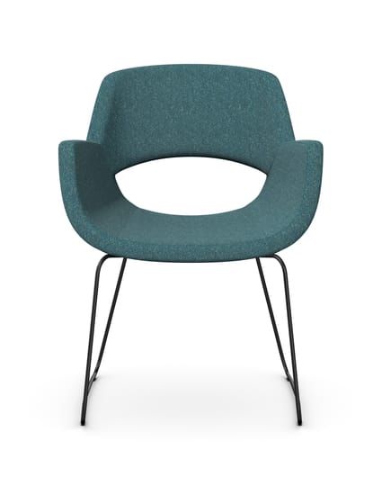 FIELDER Chair with Skid Metal Base 1 FIELDER Chair with Skid Metal Base