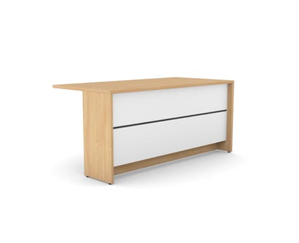 Linus Module 08 Modular Wooden Low Reception Desk Straight Unit 1 Linus Module 08 Modular Wooden Low Reception Desk Straight Unit