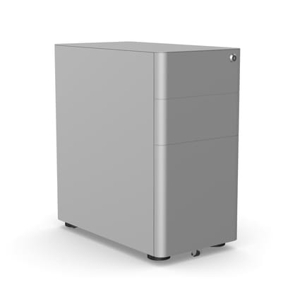 Moda L Metal 3-Drawer Slimline Pedestal 1 Moda L Metal 3-Drawer Slimline Pedestal