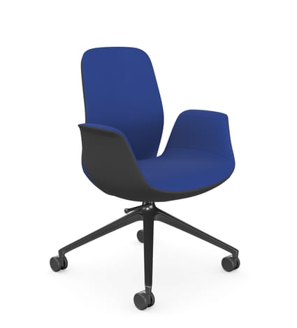 Ellie Low Backrest Swivel Armchair with 4 Star Base 1 Ellie Low Backrest Swivel Armchair with 4 Star Base