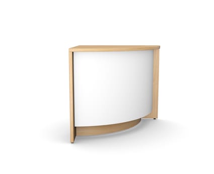 Linus Module 09 Modular Wooden Low Reception Desk Curved Unit 1 Linus Module 09 Modular Wooden Low Reception Desk Curved Unit