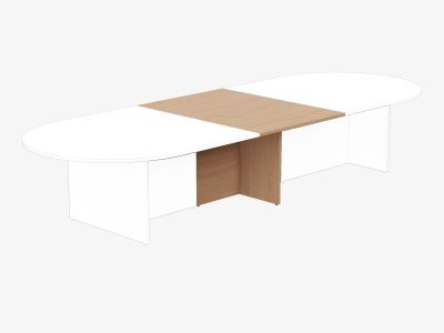 Kito Wooden Oval Meeting Table Panel Leg Base - Add-On Section 1000 x 1400 mm for Table