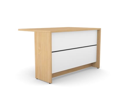 Linus Module 05 Modular Wooden Low Reception Desk Straight Unit 1 Linus Module 05 Modular Wooden Low Reception Desk Straight Unit
