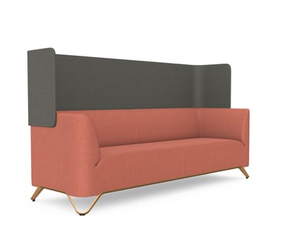 Profim SoftBox 3-Seat Sofa with Armrest and Wall - Model 31W 1 Profim SoftBox 3-Seat Sofa with Armrest and Wall - Model 31W
