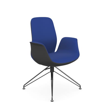 Ellie Low Backrest Swivel Armchair with Wire Frame 1 Ellie Low Backrest Swivel Armchair with Wire Frame