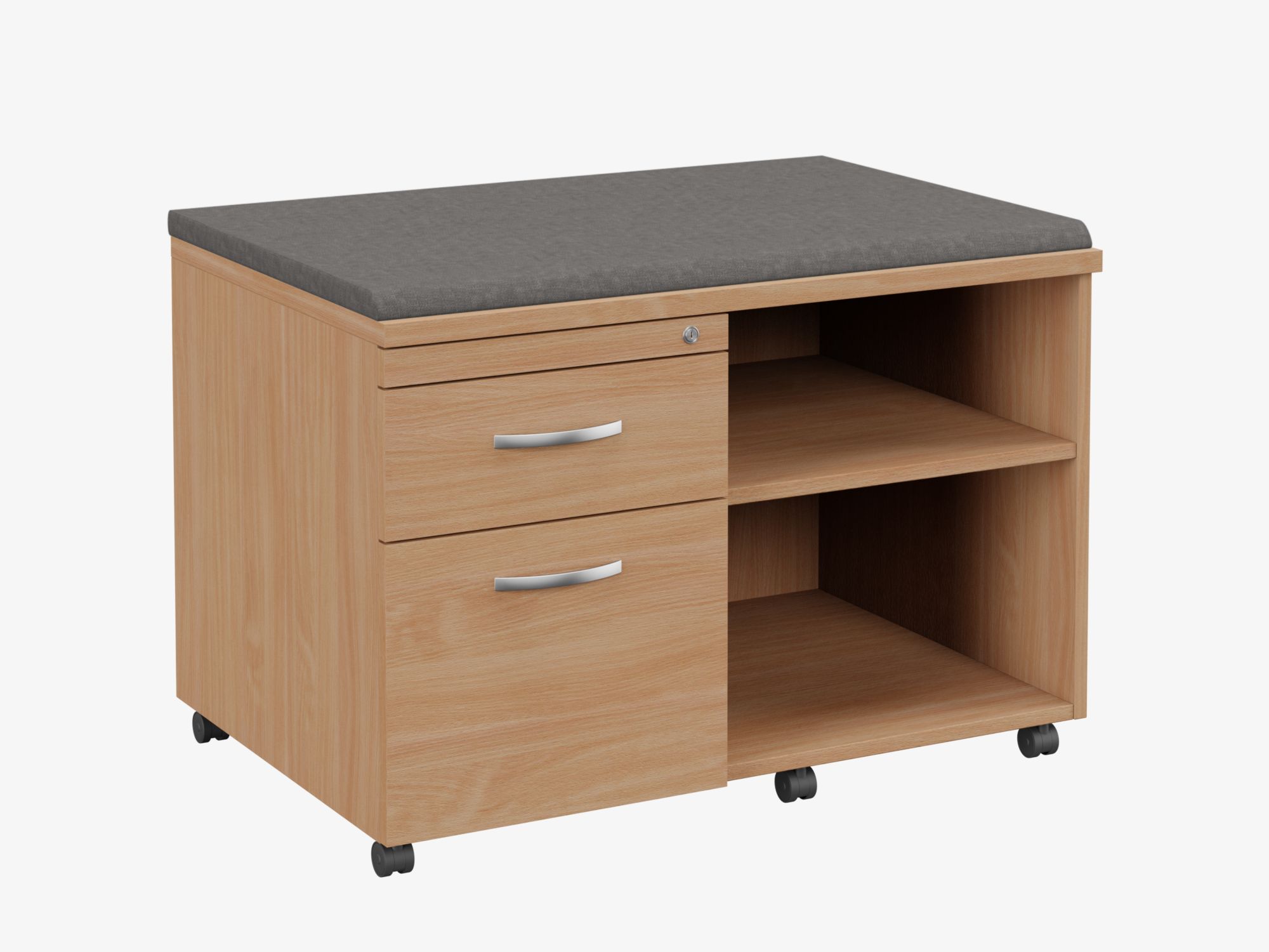 Kito Wooden Underdesk Mobile Unit with Big Cushion 1 Kito Wooden Underdesk Mobile Unit with Big Cushion