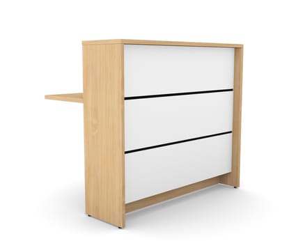 Linus Module 02 Modular Wooden High Reception Desk Straight Unit 1 Linus Module 02 Modular Wooden High Reception Desk Straight Unit