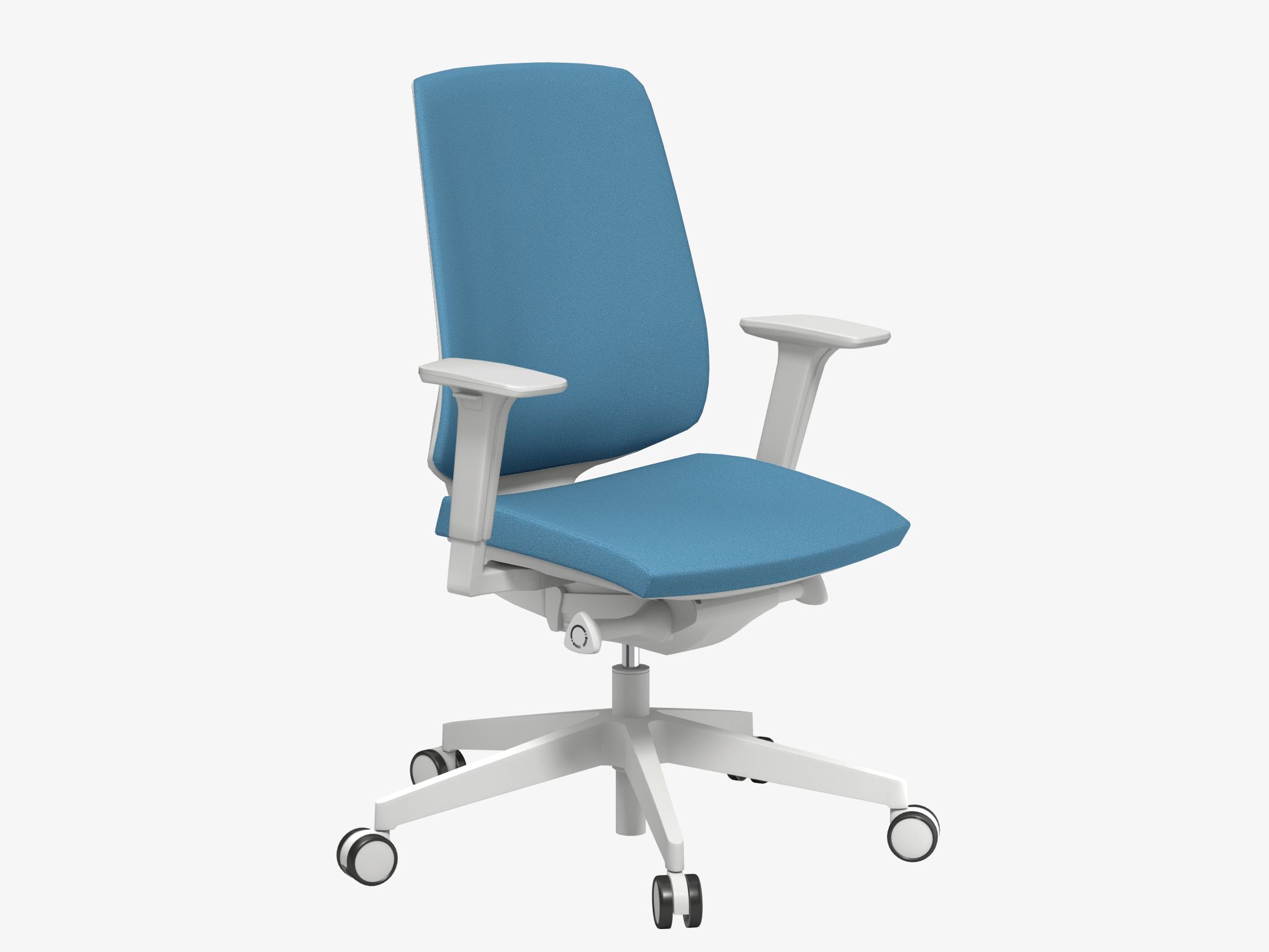 Profim LightUp Task Chair with Upholstered Backrest - Model 230 Light Grey 1 Profim LightUp Task Chair with Upholstered Backrest - Model 230 Light Grey