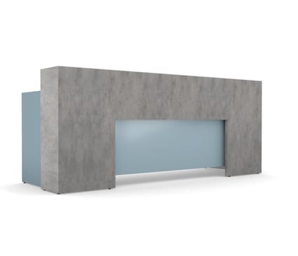 Block Concrete Reception Desk with LED Lighting 1 Block Concrete Reception Desk with LED Lighting
