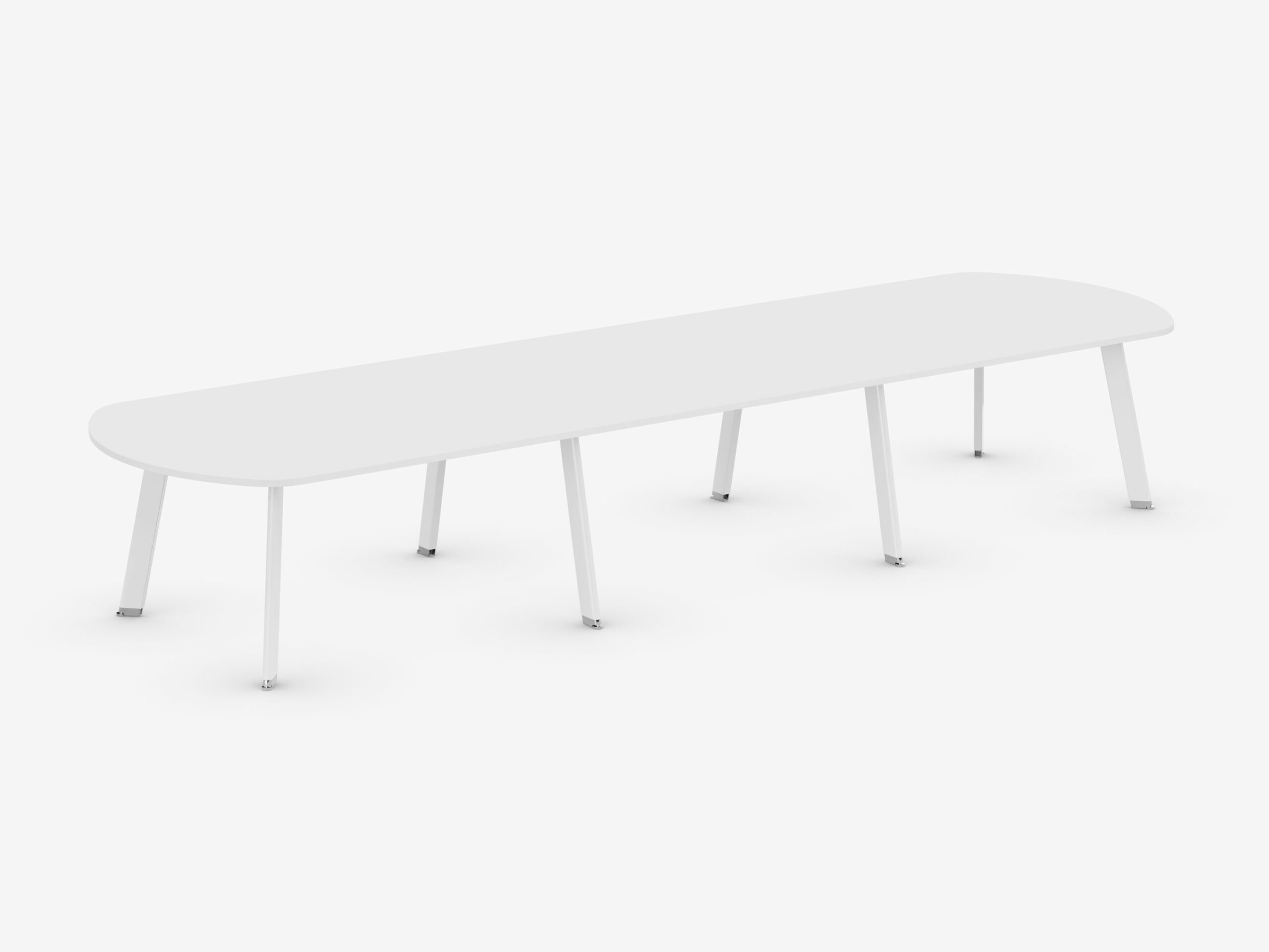 Simplic S1B Meeting Table White with White or Black Legs 4450mm x 1250mm 1 Simplic S1B Meeting Table White with White or Black Legs 4450mm x 1250mm