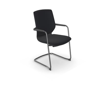 Y.88 Black Meeting Room Chair with Cantilever Legs 1 Y.88 Black Meeting Room Chair with Cantilever Legs