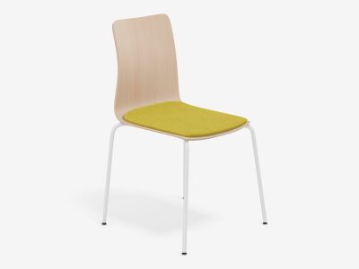 Linar Plus Wooden Chair with Cushion with Metal Legs