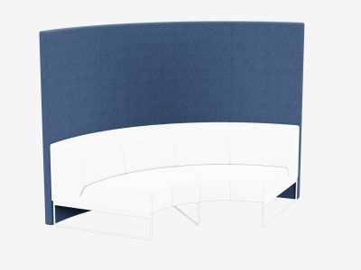 Noti Tritos TM-SS-W Modular Soft Seating High Back Circular Seat Panel