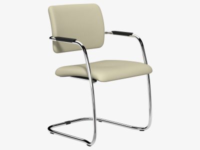 OQ Series Mid Backrest Stackable Chairs, Chrome Frame