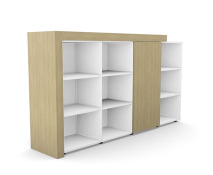 Auttica Executive Wooden Open Storage Cupboard 1 Auttica Executive Wooden Open Storage Cupboard