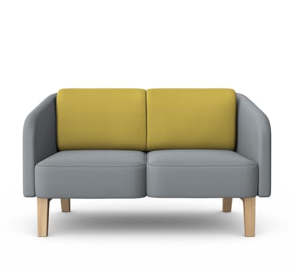 LEWIS Breakout Two Seat Sofa with Wooden Base 1 LEWIS Breakout Two Seat Sofa with Wooden Base