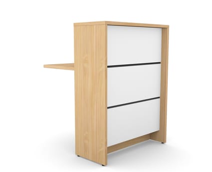 Linus Module 01 Modular Wooden High Reception Desk Straight Unit 1 Linus Module 01 Modular Wooden High Reception Desk Straight Unit