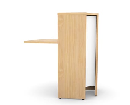 Linus Module 07 Modular Wooden High Reception Desk Corner Unit 1 Linus Module 07 Modular Wooden High Reception Desk Corner Unit