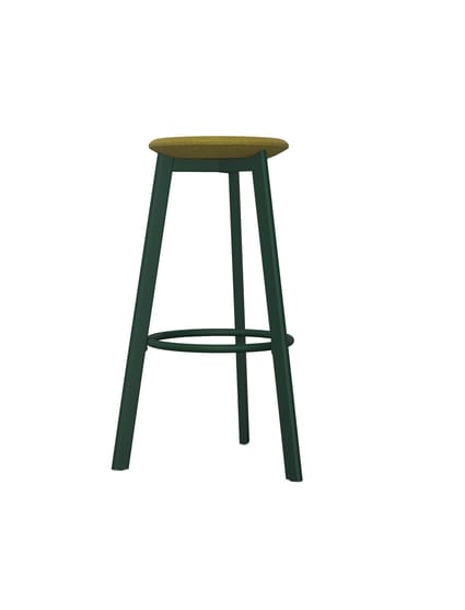 Belem Upholstered Stool with Round Footrest 1 Belem Upholstered Stool with Round Footrest