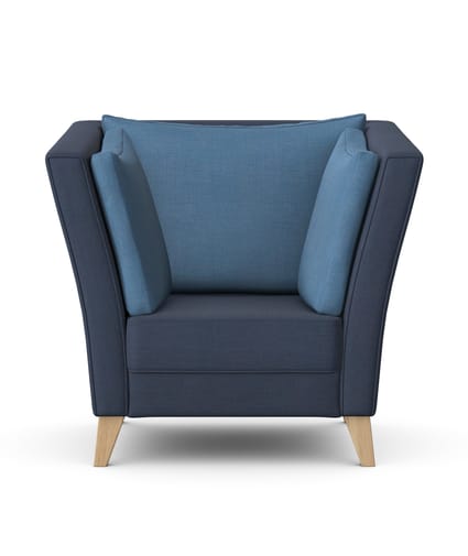 DURA - One Seat Highback Sofa with Wooden Leg Base 1 DURA - One Seat Highback Sofa with Wooden Leg Base