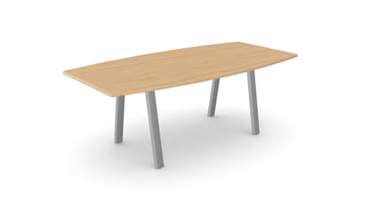 Switch Single Piece Curved Meeting Table with A-Leg 1 Switch Single Piece Curved Meeting Table with A-Leg