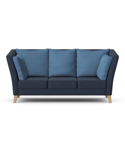 DURA - Three Seat Highback Sofa with Wooden Leg Base 1 DURA - Three Seat Highback Sofa with Wooden Leg Base