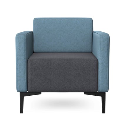 OBAN Soft Seating - Single Sofa with Backrest, Metal Legs 1 OBAN Soft Seating - Single Sofa with Backrest, Metal Legs