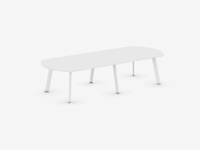 Simplic S1A Meeting Table White with White or Black Legs 3100mm x 1250mm