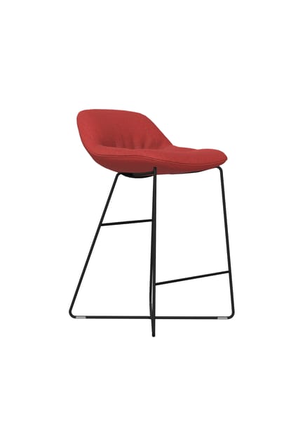 Noti Mishell Soft Low Stool with Hocker Skid Metal Frame 1 Noti Mishell Soft Low Stool with Hocker Skid Metal Frame