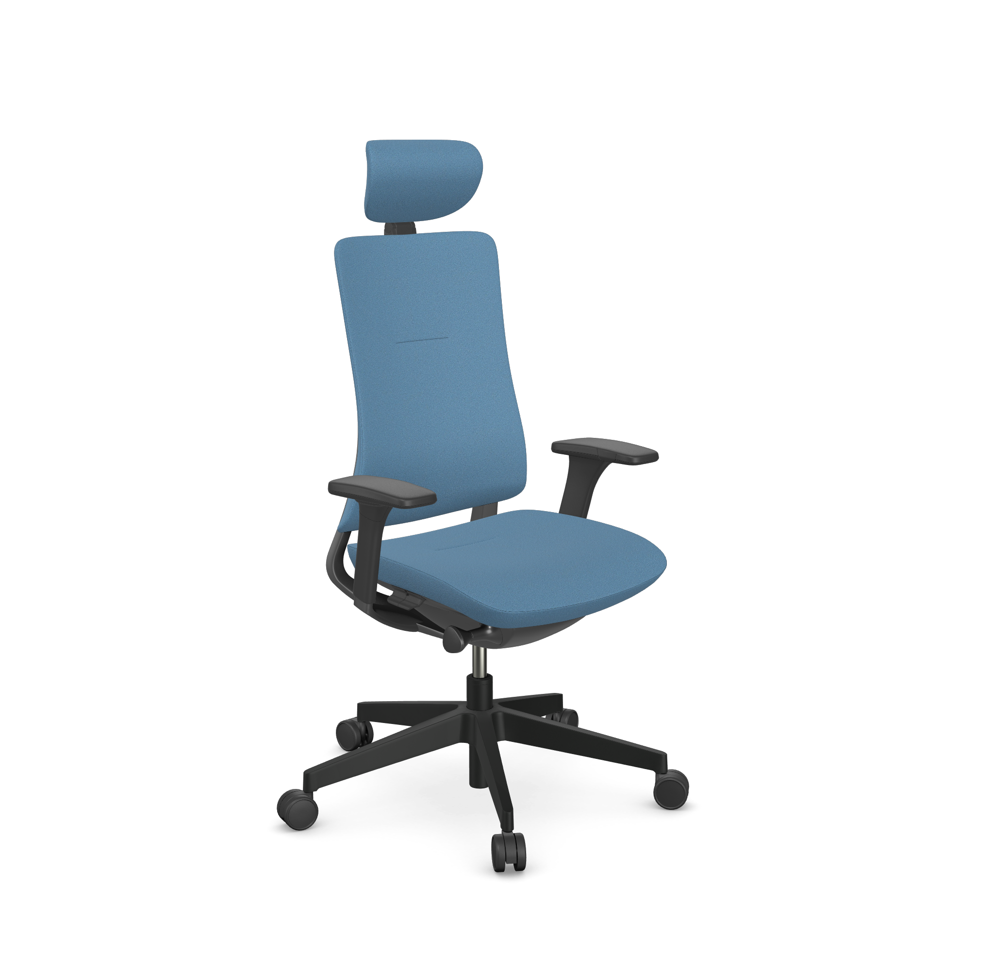 Violle Ergonomic Fabric Backrest Task Chair in Black Frame with Headrest 1 Violle Ergonomic Fabric Backrest Task Chair in Black Frame with Headrest