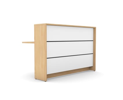 Linus Module 04 Modular Wooden High Reception Desk Straight Unit 1 Linus Module 04 Modular Wooden High Reception Desk Straight Unit