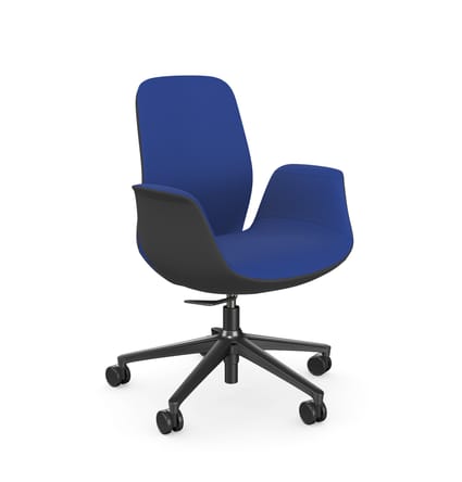 Ellie Low Backrest Swivel Armchair with 5 Star Base 1 Ellie Low Backrest Swivel Armchair with 5 Star Base