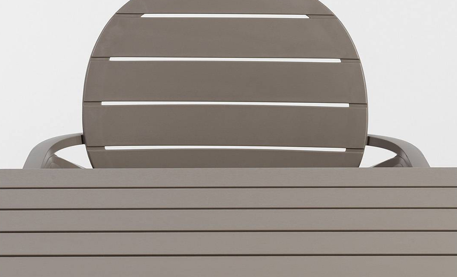 Cube Outdoor Square Table, Lacquered Aluminium Legs & Structure, Stackable 2 Cube Outdoor Square Table, Lacquered Aluminium Legs & Structure, Stackable - Image 2