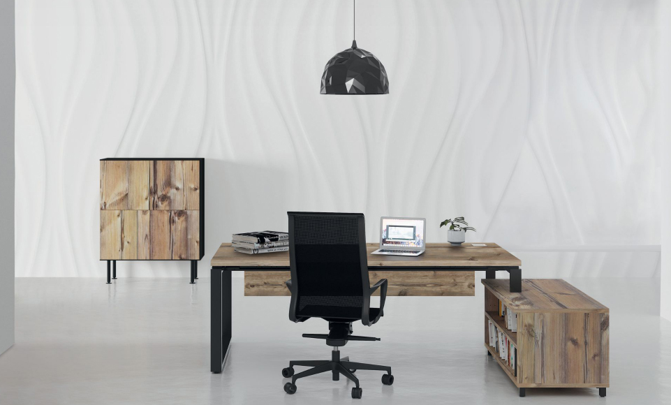 Prestige Executive Desk 25mm Top, 3mm Edge, Square Leg, Black or Chrome Finish. 1 Prestige Executive Desk 25mm Top, 3mm Edge, Square Leg, Black or Chrome Finish.