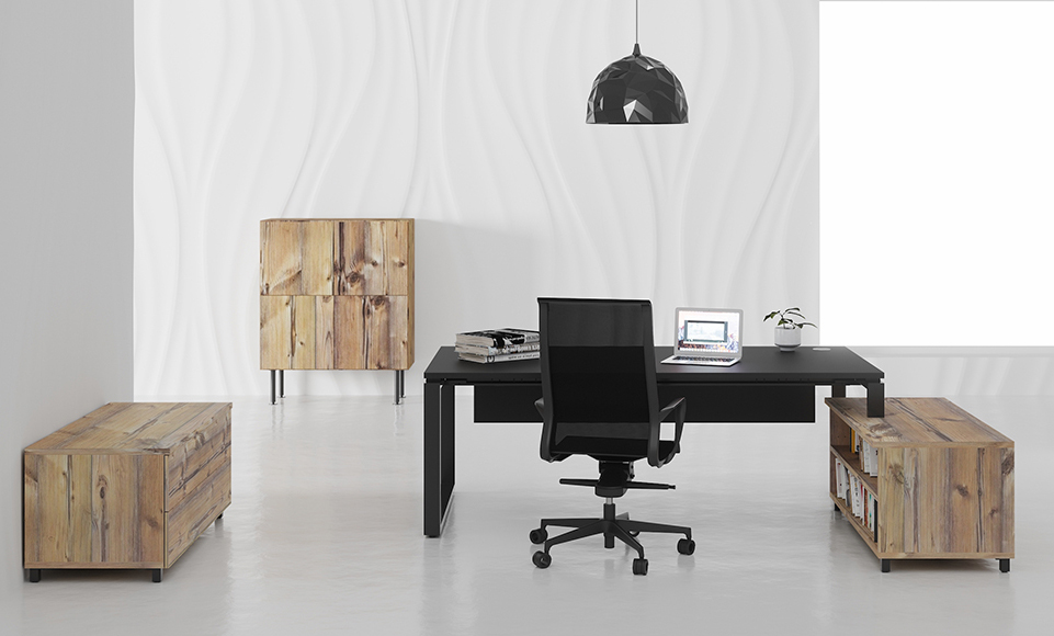 Prestige Executive Desk 25mm Top, 3mm Edge, Square Leg, Black or Chrome Finish. 3 Prestige Executive Desk 25mm Top, 3mm Edge, Square Leg, Black or Chrome Finish. - Image 3