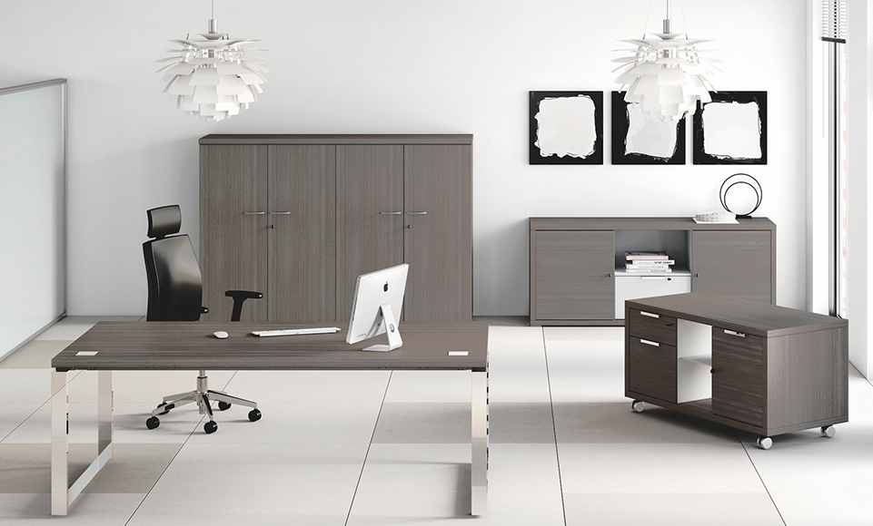 Prestige Executive Desk 25mm Top, 3mm Edge, Square Leg, Black or Chrome Finish. 2 Prestige Executive Desk 25mm Top, 3mm Edge, Square Leg, Black or Chrome Finish. - Image 2